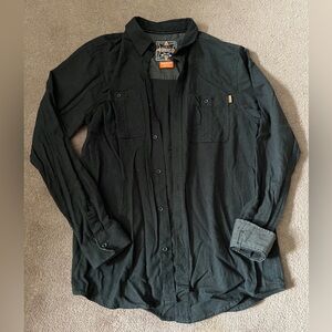 Dravus Black Button-Up Shirt